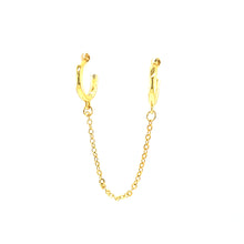 Double Lia Chain Huggie