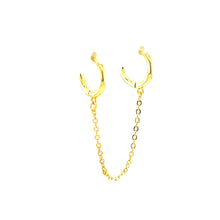 Double Lia Chain Huggie