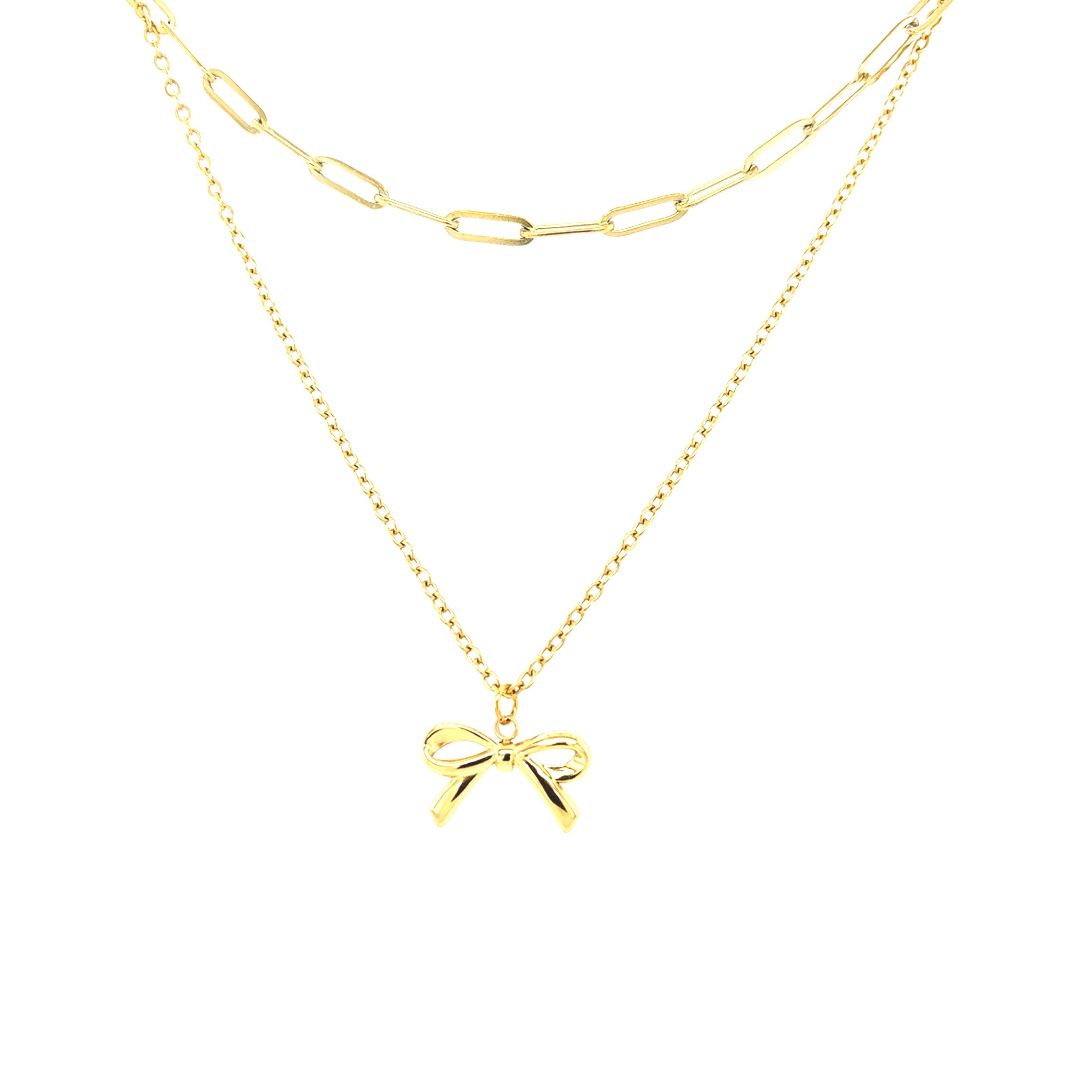 Double Bow Necklace