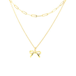 Double Bow Necklace