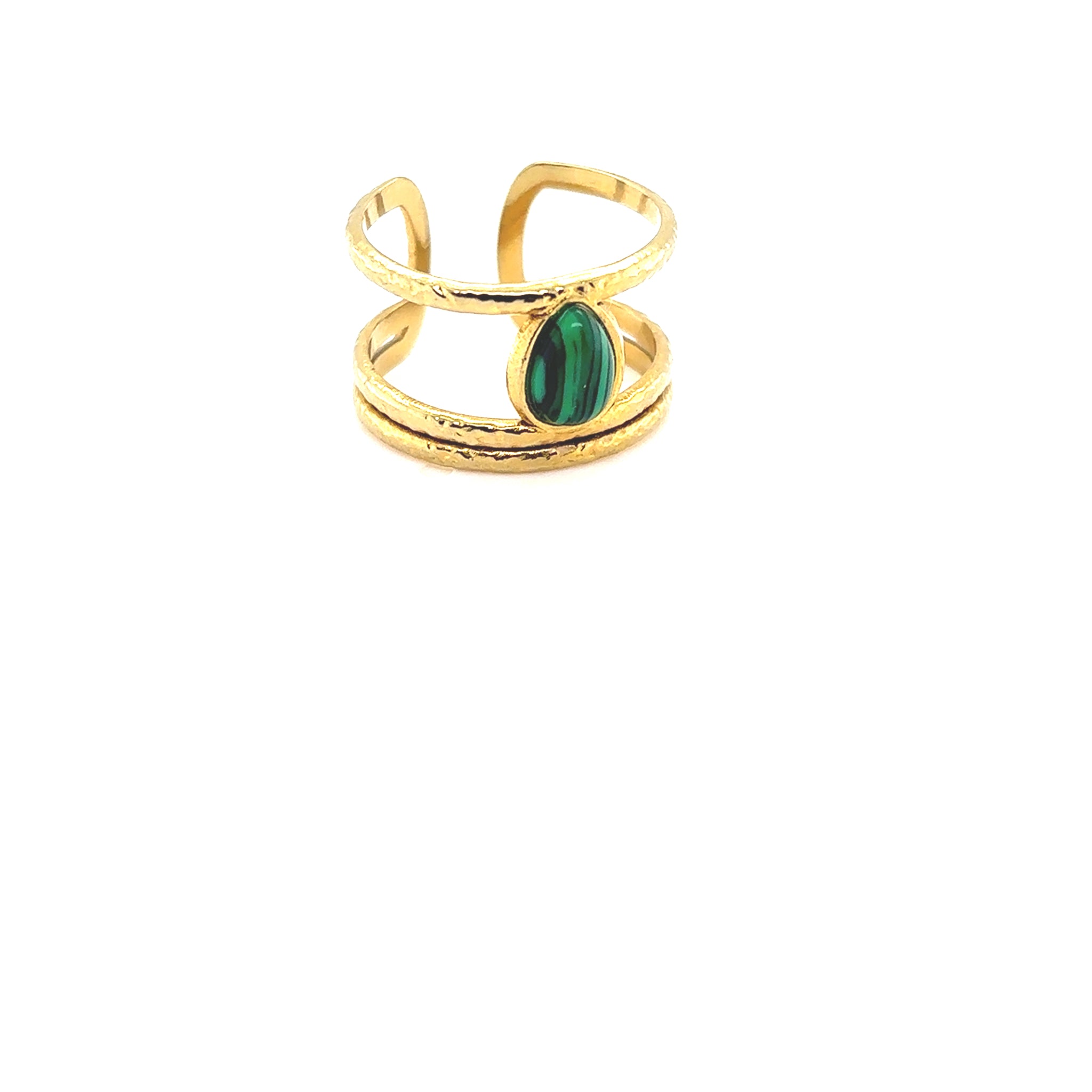 Gilly Green Tear Drop Ring