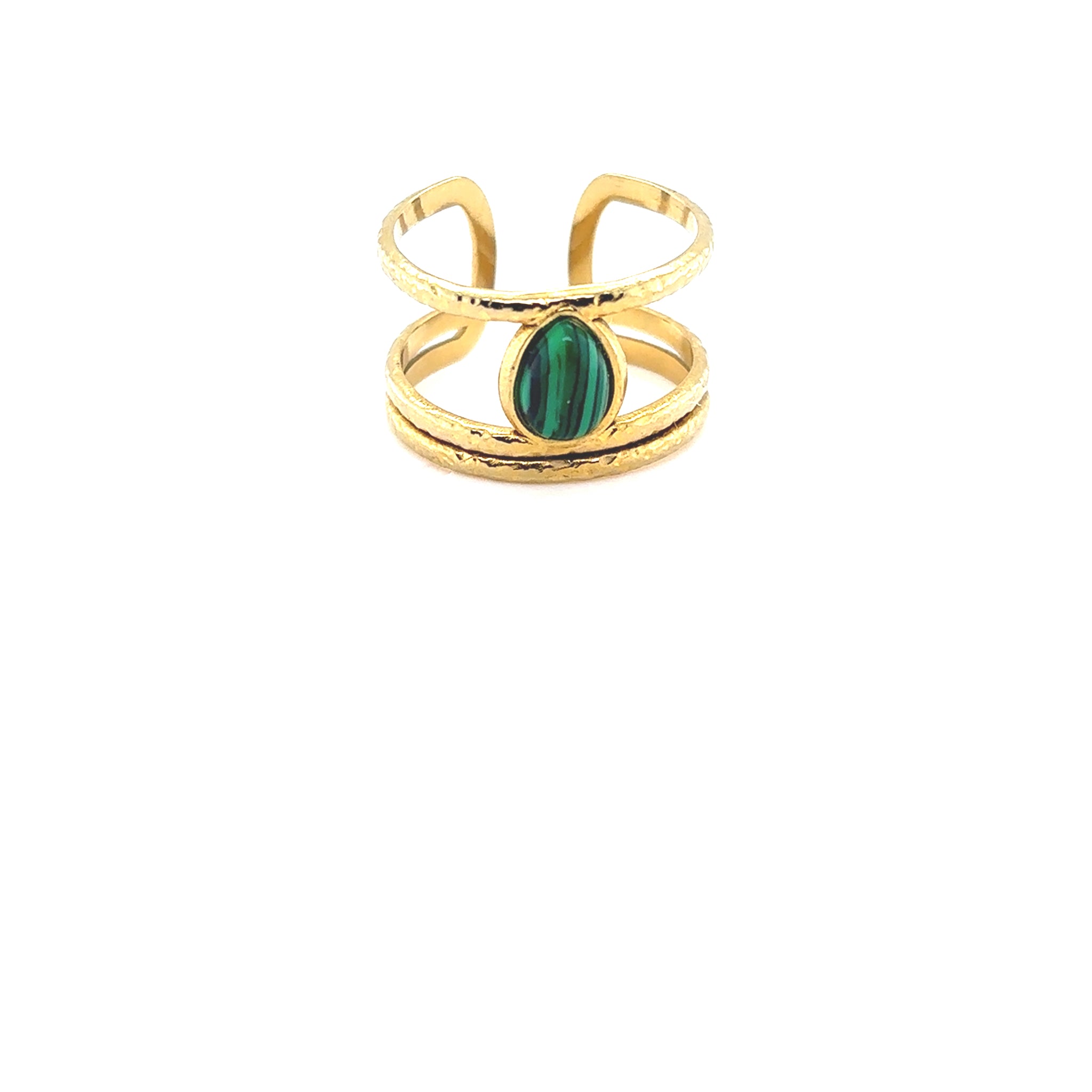 Gilly Green Tear Drop Ring