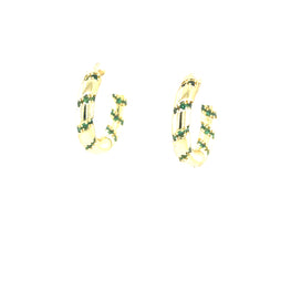 Pair Of Green Tabitha Hoops