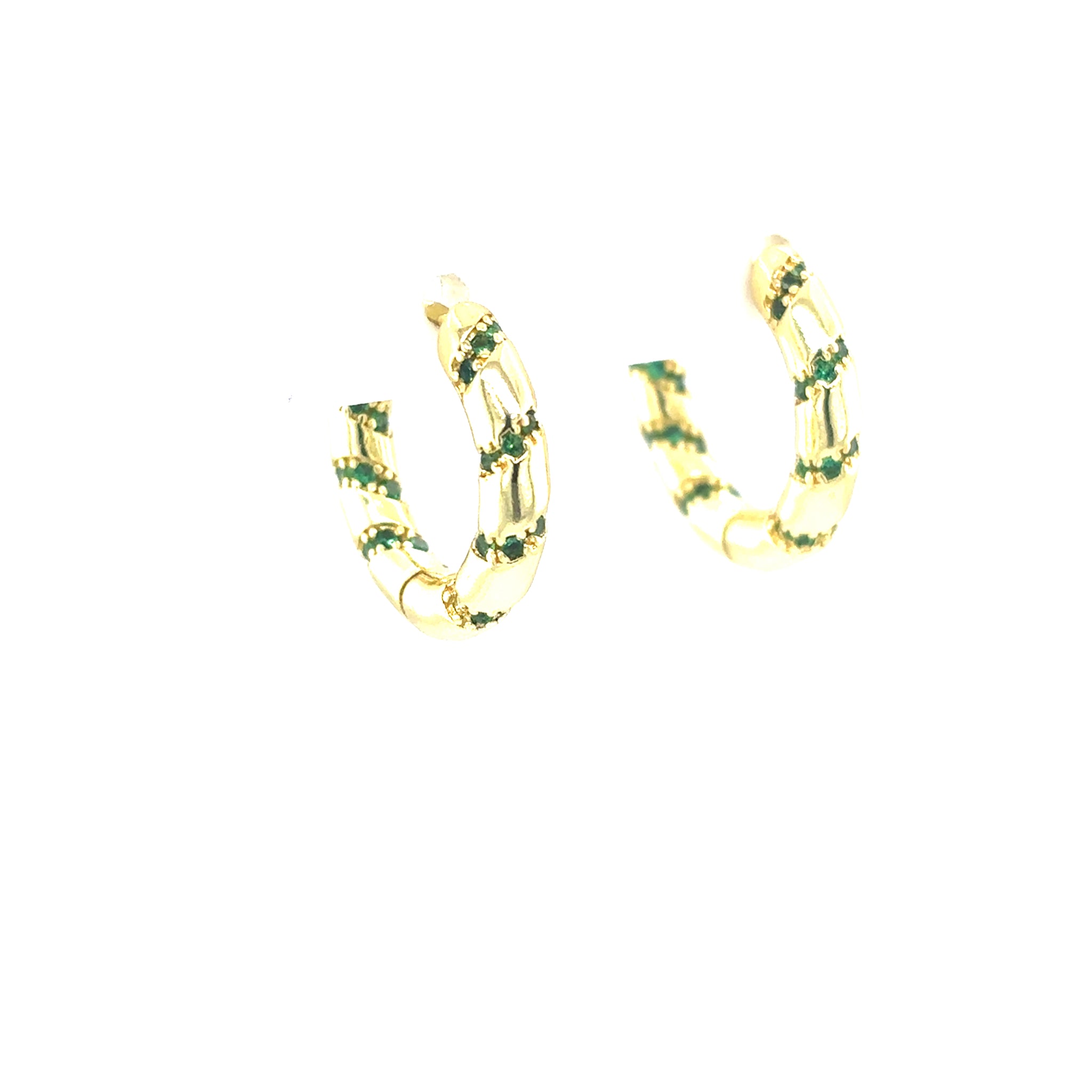 Pair Of Green Tabitha Hoops