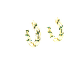 Pair Of Green Tabitha Hoops