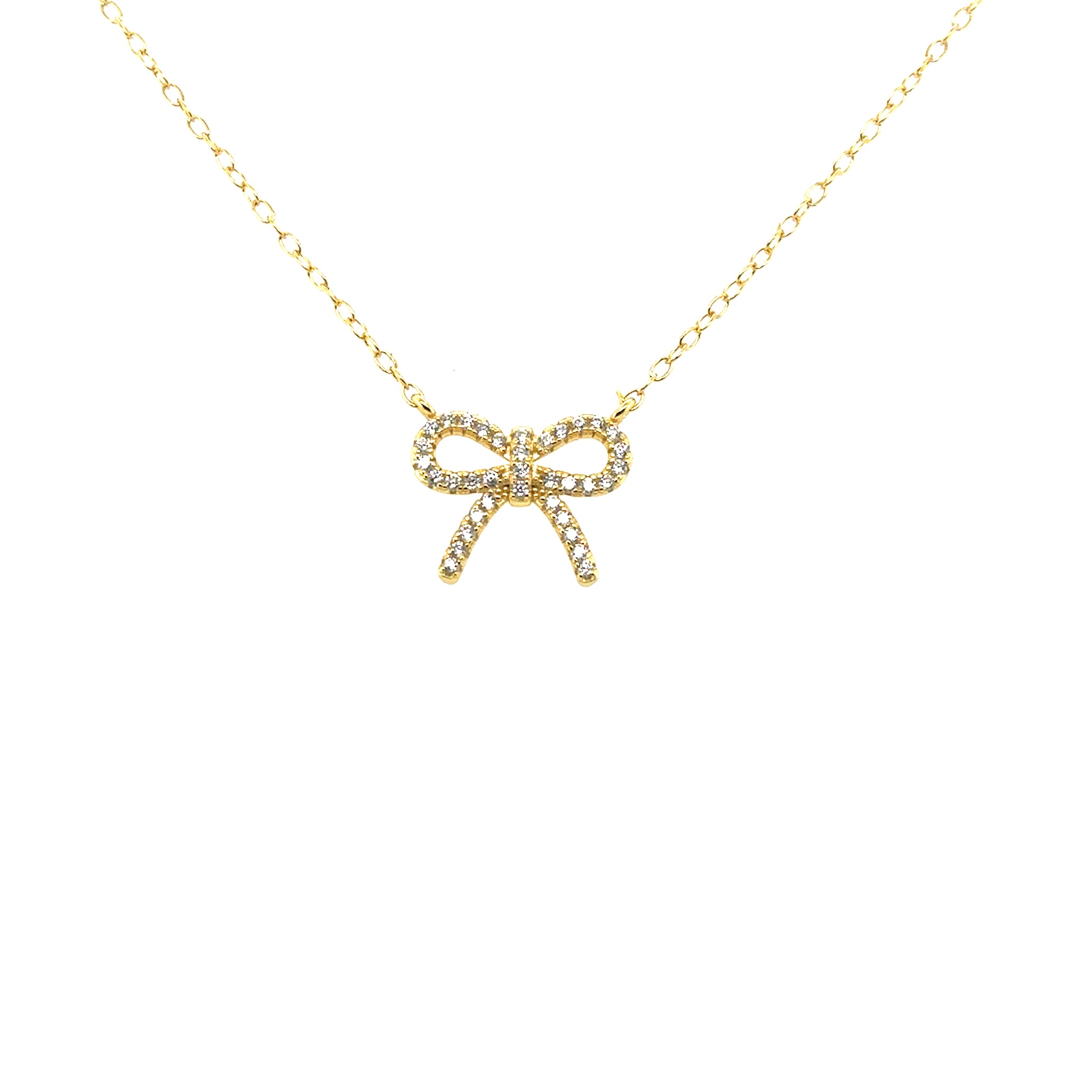 Bow Crystal Necklace