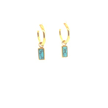 Pair Of Hattie Turquoise Hoops