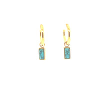 Pair Of Hattie Turquoise Hoops