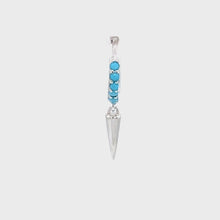 Single Turquoise Spike Charm Huggie