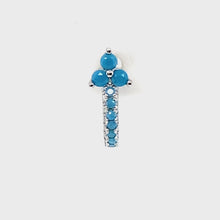 Single Turquoise Trinity Huggie