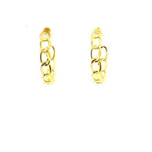 Pair Of Chain Link Stud Hoops