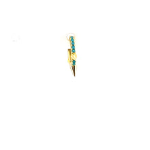 Single Turquoise Spike Huggie