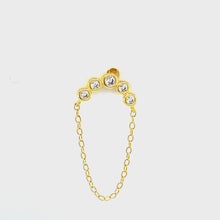 Single Halo Crystal Stud Chain