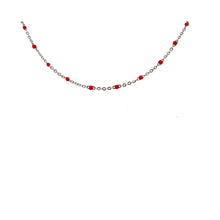 Amber Red Beaded Choker - CM Jewellery Designs Ltd