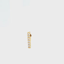 Single Gold Bar Crystal Stud Climber