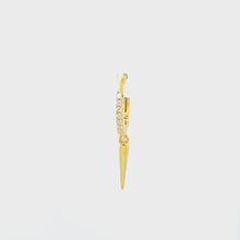 Single Spike Charm Crystal Huggie