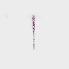 Single Pink Crystal Lolly Huggie Chain