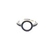 Black Open Circle Crystal Ring - CM Jewellery Designs Ltd