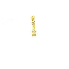 Single Chain Crystal Drop Charm Huggie
