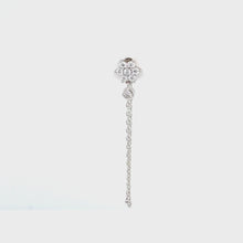 Single Flower Crystal Stud Chain