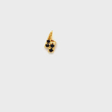 Single Mini Black Lightning Crystal Stud