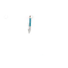 Single Turquoise Spike Huggie