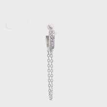 Single Pave Chain Huggie