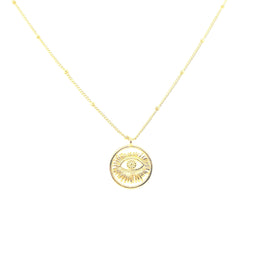 Evil Eye Coin Beaded Necklace - CM Jewellery Designs Ltd