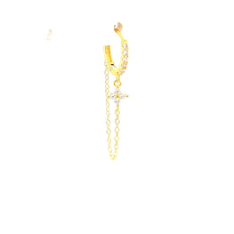 Flower Huggie Chain - CM Jewellery Designs Ltd