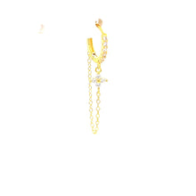 Flower Huggie Chain - CM Jewellery Designs Ltd