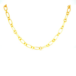 Gold Chunky Curb Chain Choker - CM Jewellery Designs Ltd