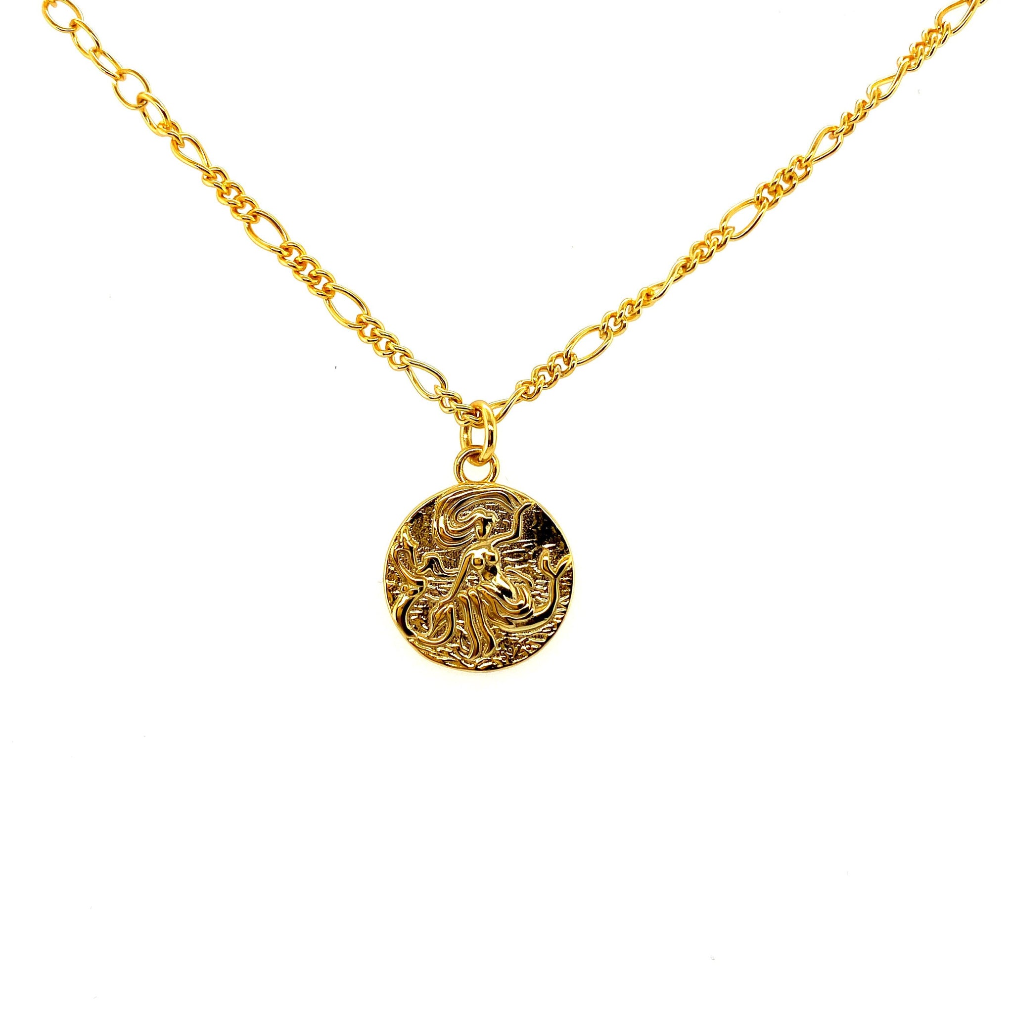 Gold Mermaid Coin Choker - CM Jewellery Designs Ltd