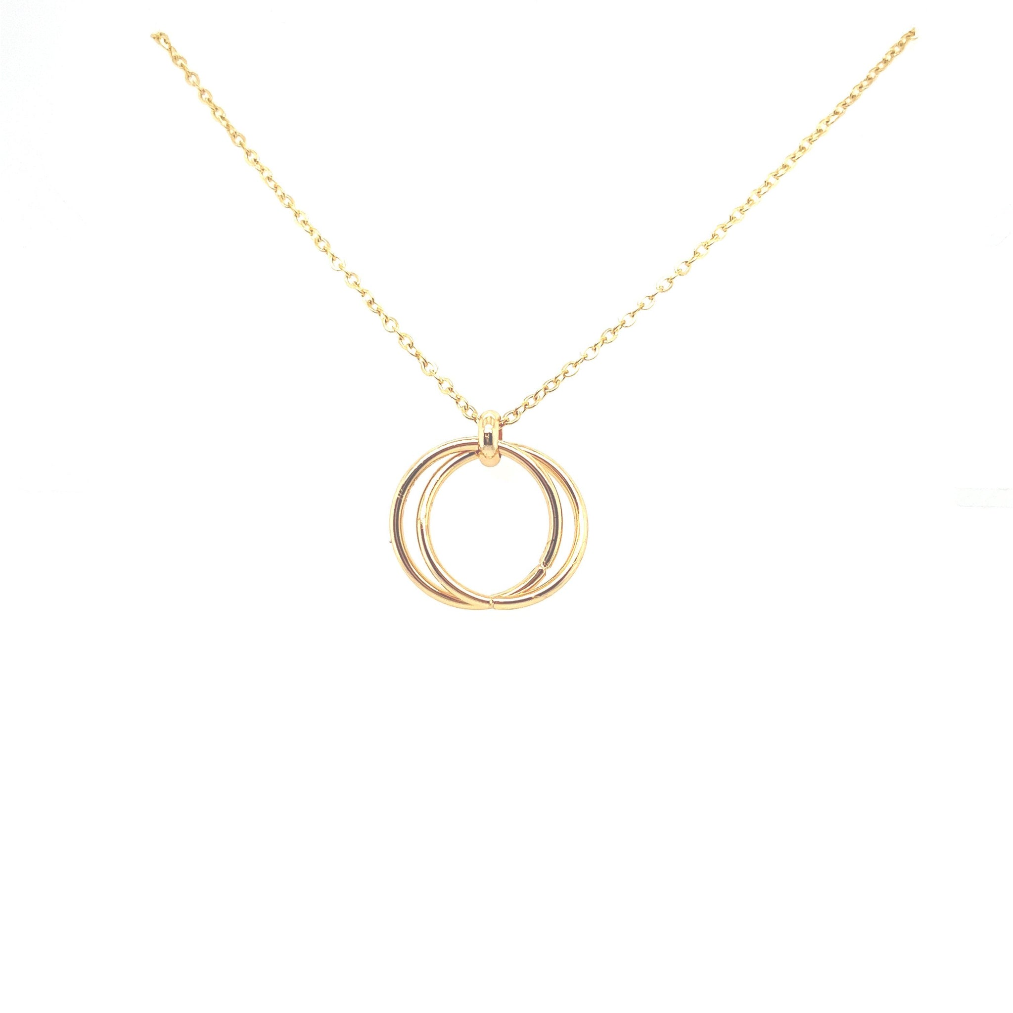 Holly Double Circle Charm Necklace - CM Jewellery Designs Ltd