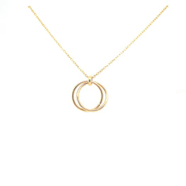 Holly Double Circle Charm Necklace - CM Jewellery Designs Ltd