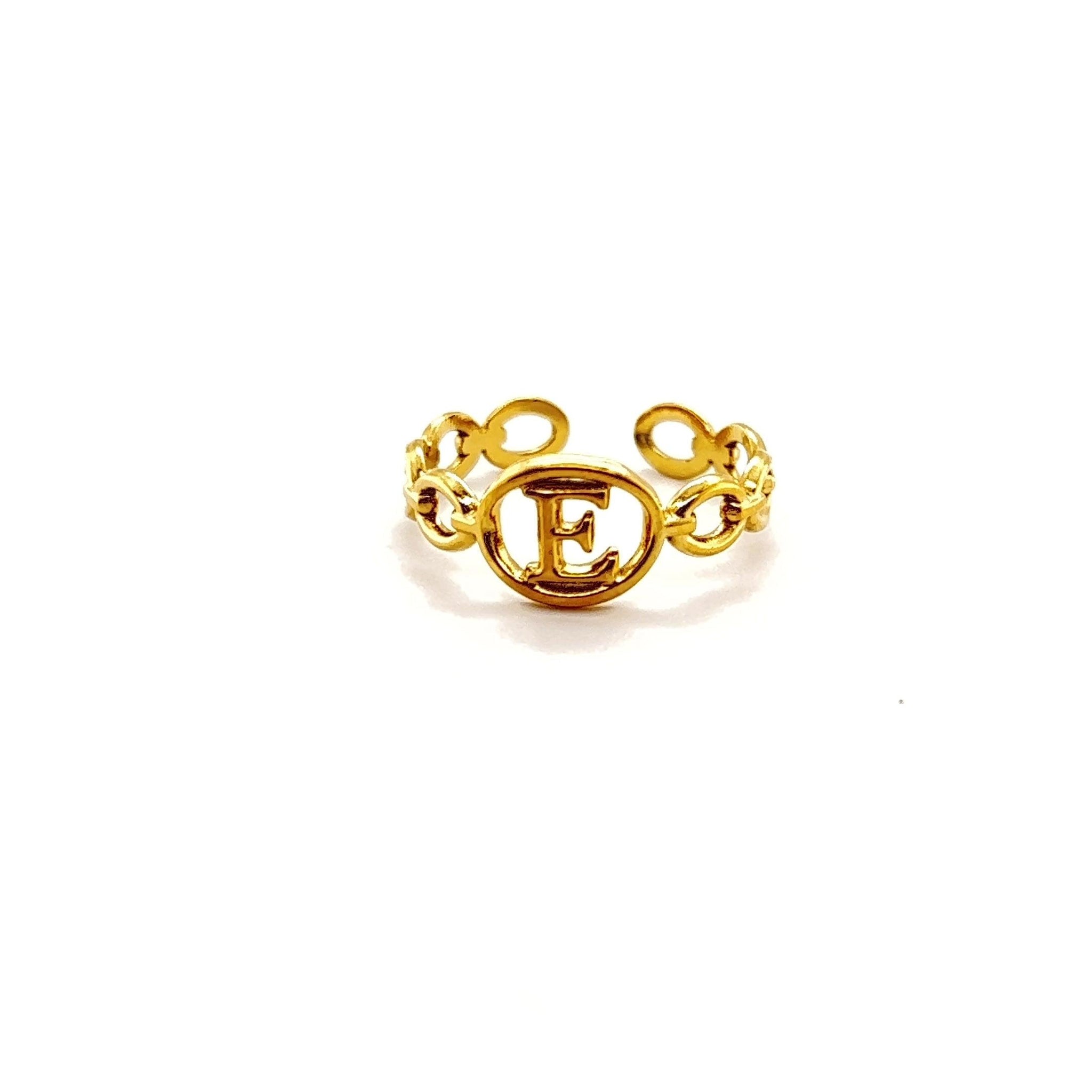 Initial Chain Link Ring - CM Jewellery Designs Ltd