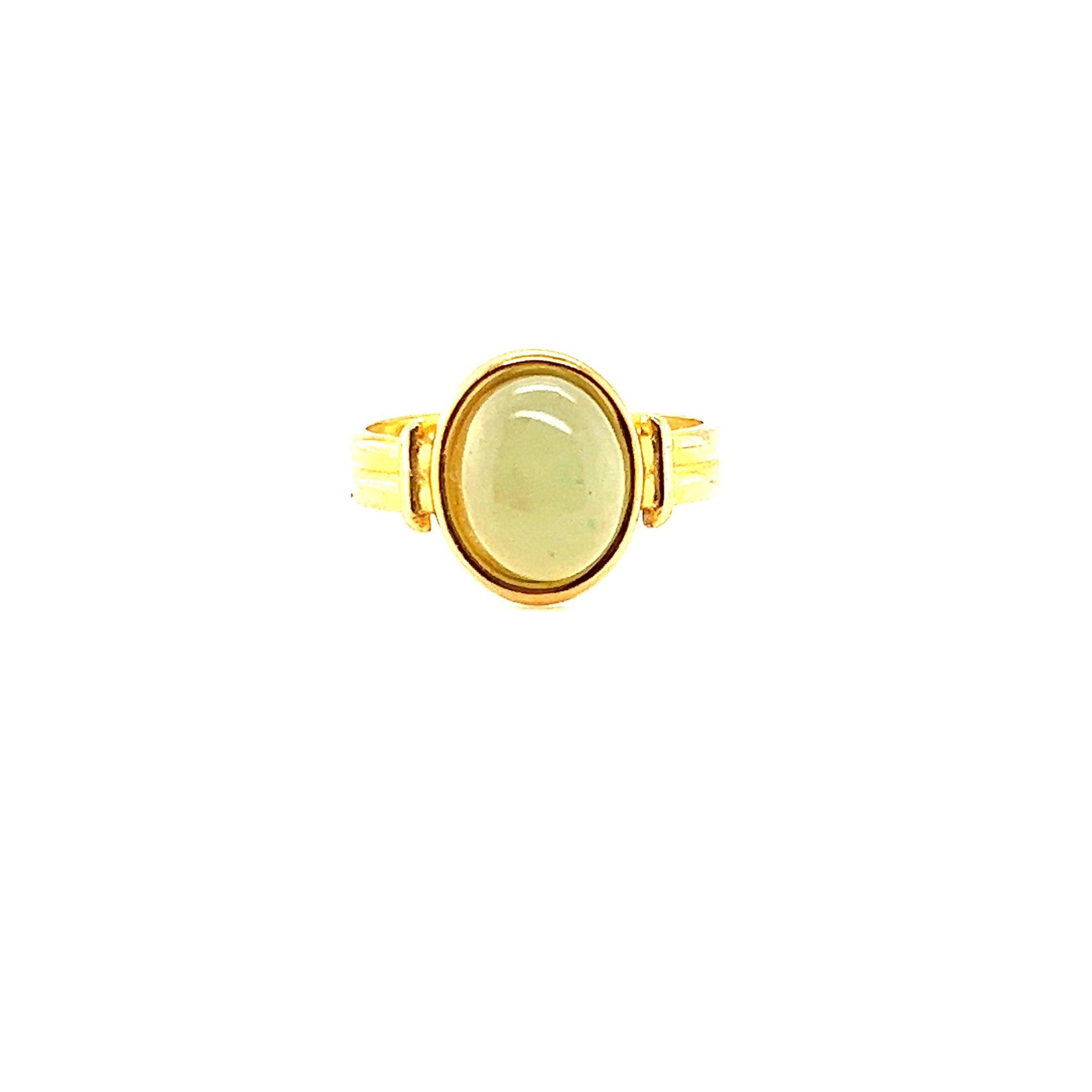 Jade Stone Adjustable Ring - CM Jewellery Designs Ltd