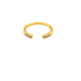Open Crystal Adjustable Ring - CM Jewellery Designs Ltd