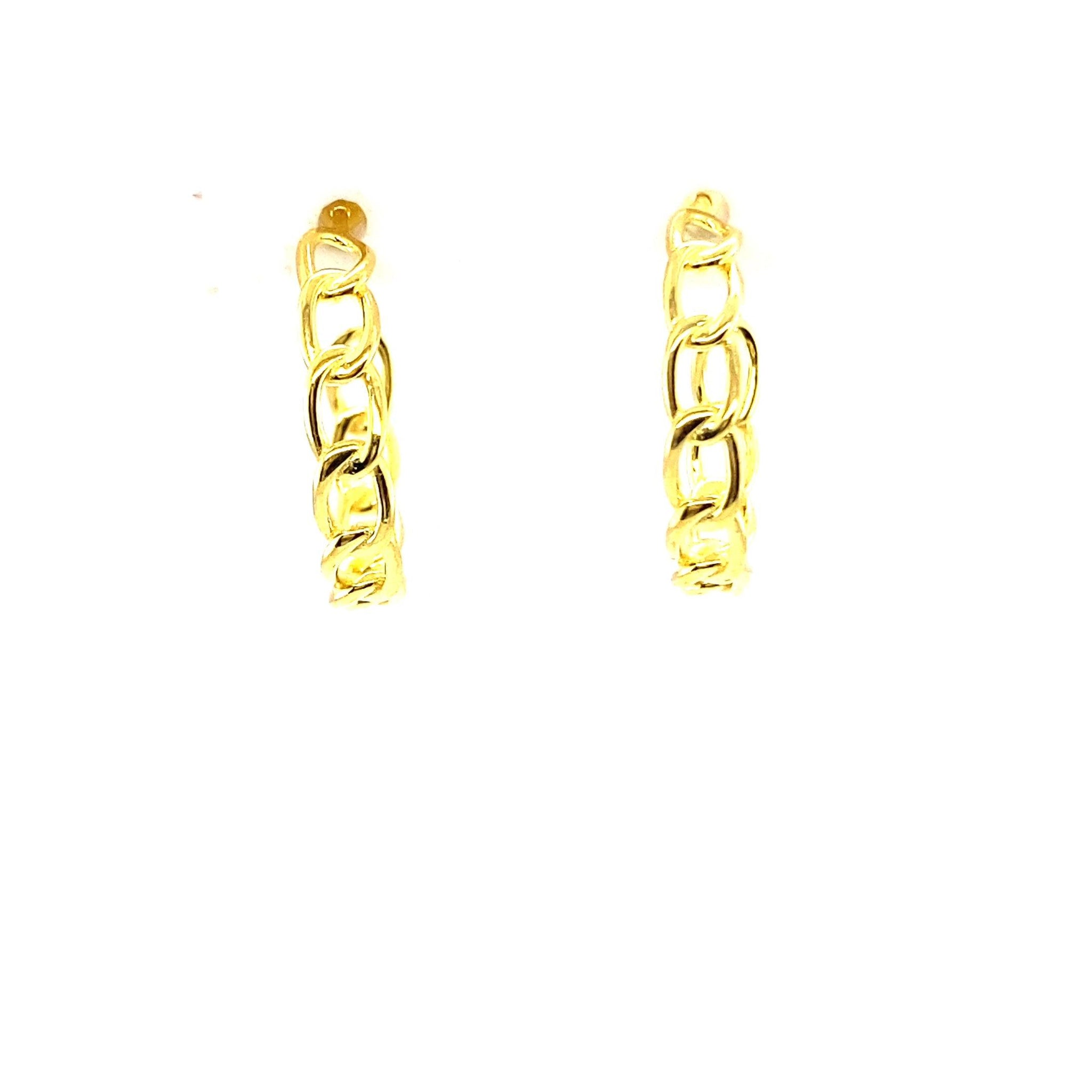 Pair Of Chain Link Stud Hoops - CM Jewellery Designs Ltd