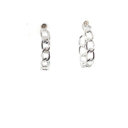 Pair Of Chain Link Stud Hoops - CM Jewellery Designs Ltd