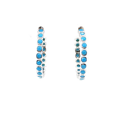 Pair Of Turquoise Esme Stud Hoops - CM Jewellery Designs Ltd