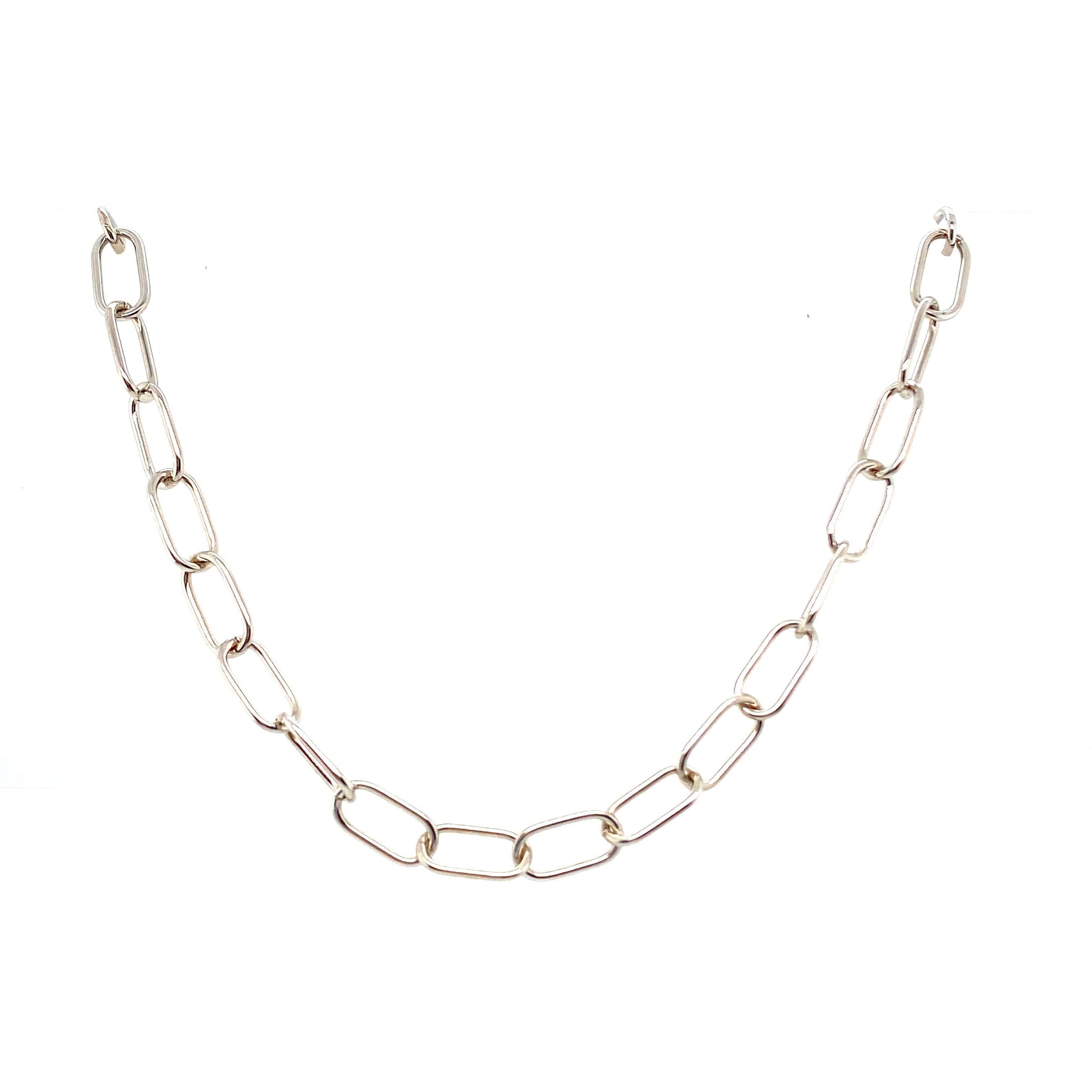 Silver Chunky Curb Chain Choker - CM Jewellery Designs Ltd