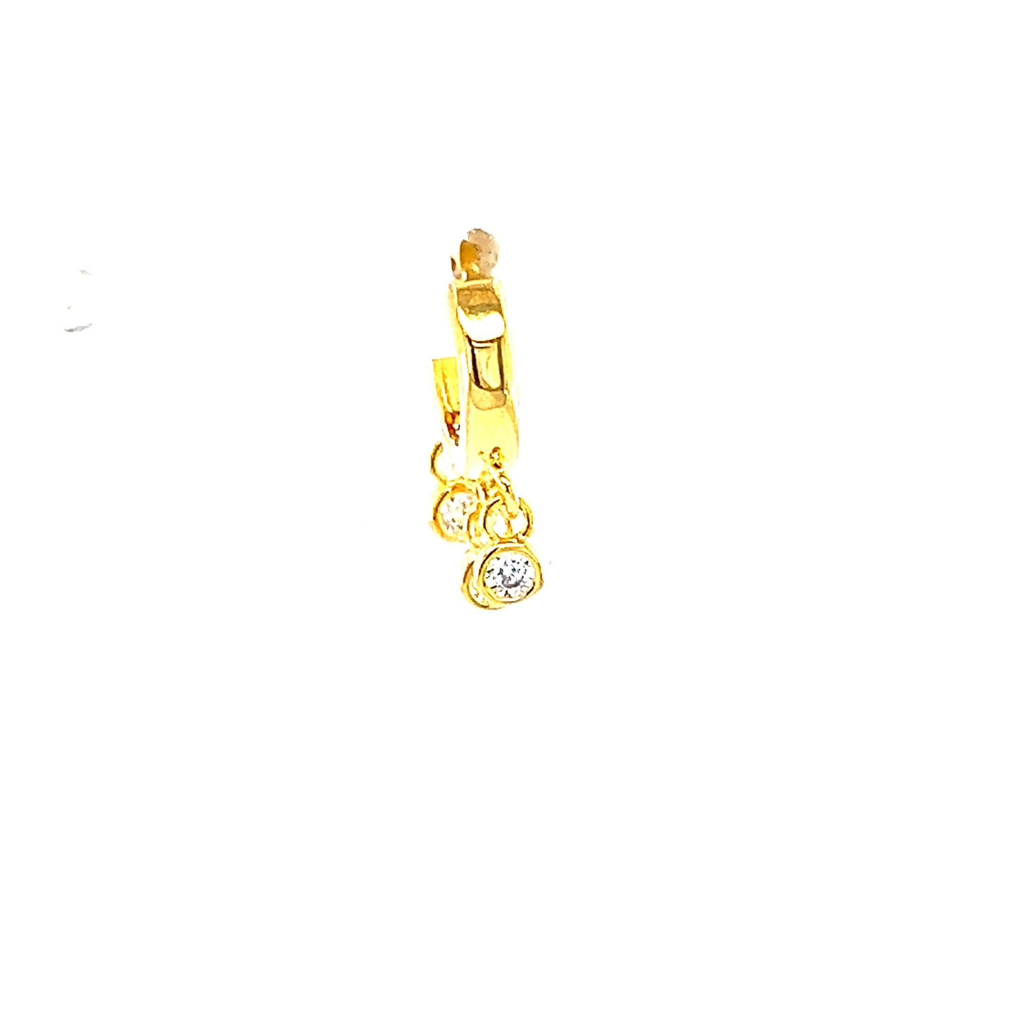 Single Ati Charm Huggie - CM Jewellery Designs Ltd