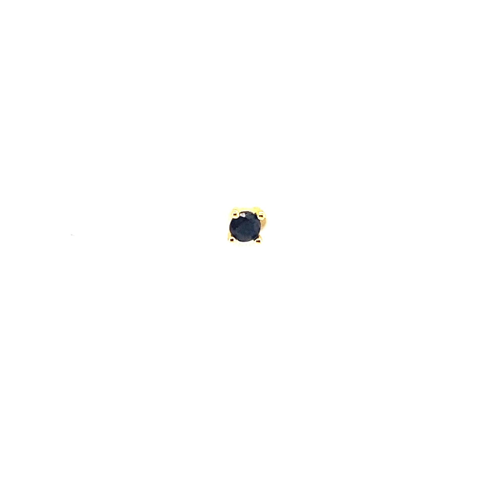 Single Black Stone Stud - CM Jewellery Designs Ltd