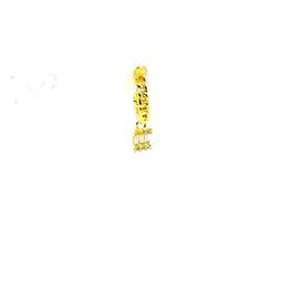 Single Chain Crystal Drop Charm Huggie - CM Jewellery Designs Ltd