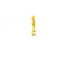 Single Chain Crystal Drop Charm Huggie - CM Jewellery Designs Ltd