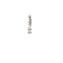 Single Chain Crystal Drop Charm Huggie - CM Jewellery Designs Ltd