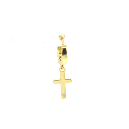Single Cross Charm Hoop - CM Jewellery Designs Ltd