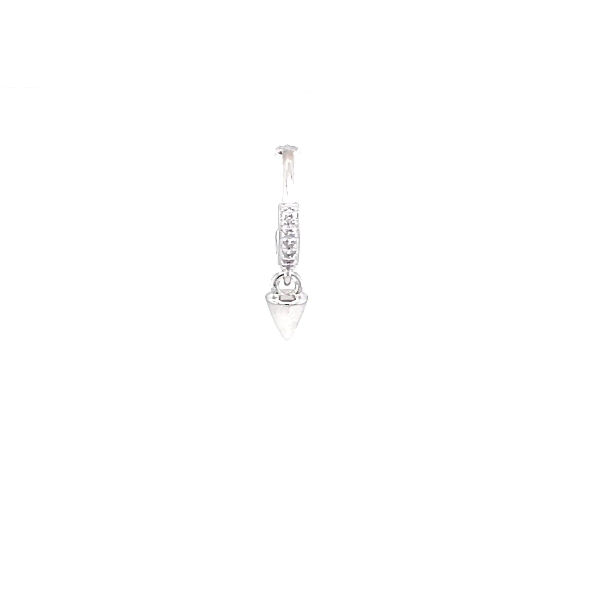 Single Crystal Bella Spike Huggie - CM Jewellery Designs Ltd