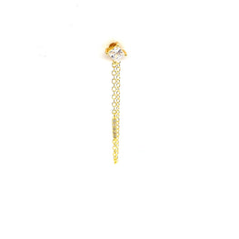 Single Crystal Stone Gerry Stud Chain - CM Jewellery Designs Ltd