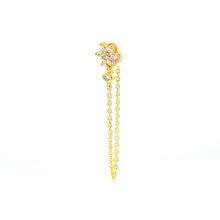 Single Flower Crystal Stud Chain - CM Jewellery Designs Ltd